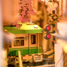 RoboTime Puzzle 3D Suporte para Livros Miniatura de Casa Beco das Cerejeiras