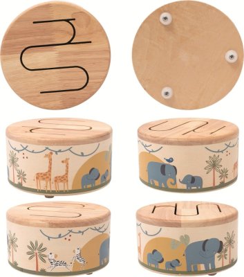 2Kids Toys Holztrommel Safari