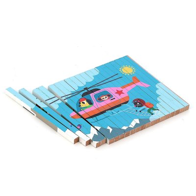 Vilac Puzzle 4D en bois Véhicules