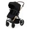 KINDERKRAFT Kombikinderwagen Moov 2 3in1 Pure Black - Schaumstoffräder