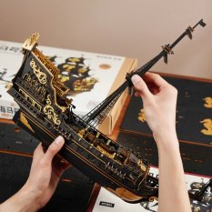 RoboTime 3D lesena mehanska sestavljanka Jadernica Morski konjiček