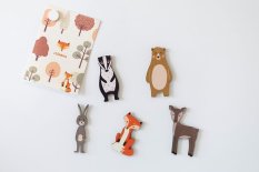 BeWooden Holzmagnet Set Lišárna - 5 Stk.