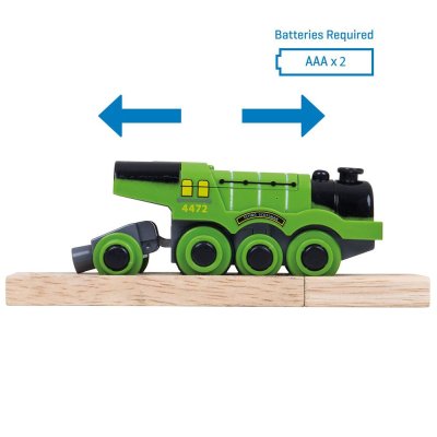 Bigjigs Rail Elektryczna lokomotywa Flying Scotsman zielona
