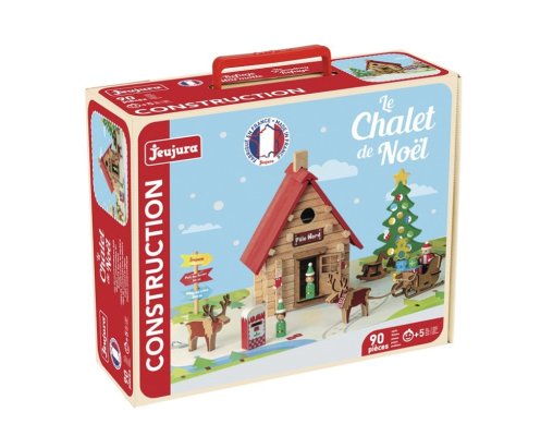 Jeujura Wooden Building Kit 90 Pieces Christmas Cottage