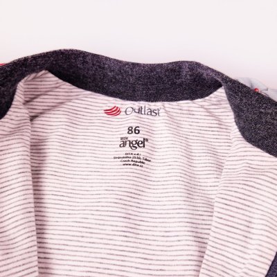 Bluza podszyta Outlast® - szara strażak/paski biało-szary melanż