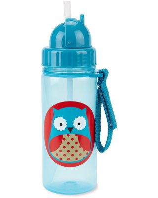 SKIP HOP Zoo šalica sa slamčicom PP bez PVC-a i BPA Owl 12m+