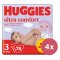 4x HUGGIES® Einwegwindeln Ultra Comfort Mega 3 (4-9 kg) 78 Stk.