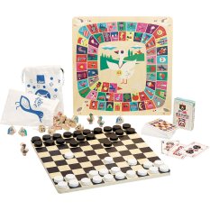 Vilac Traditional Wooden Set of Table Games