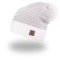 Berretto a maglia a zigzag con pompon Outlast ® - bianco-grigio