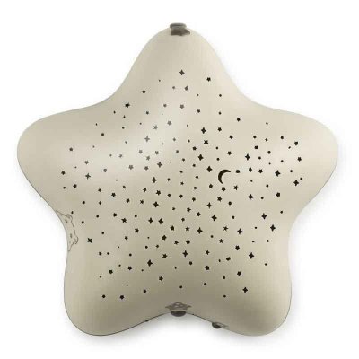 PABOBO Magischer Nachthimmel-Sternprojektor mit batteriebetriebener Melodie – Star Beige