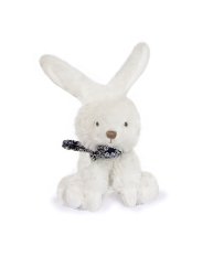 Doudou Plüschhase mit Halstuch 12 cm dunkelblau mit Blümchen
