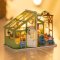 RoboTime Rompecabezas 3D de madera Miniatura de casa Primavera floreciente