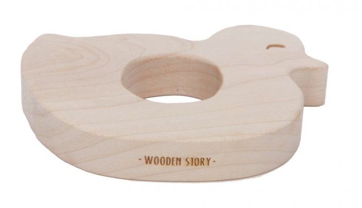 Wooden Story Teether - Pikku ankka