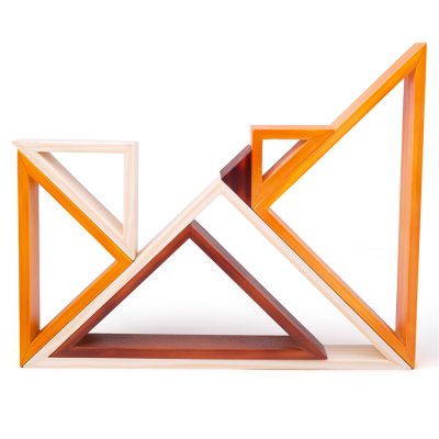 Bigjigs Toys Triunghiuri de stivuire din lemn