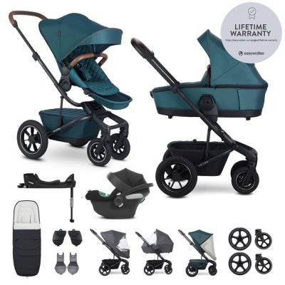 EASYWALKER SET Kinderwagen 4-in-1 Harvey⁵ Premium Jade Green XXL AIR + CYBEX Aton B2 i-Size