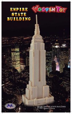 Woodcraft Trä 3D-pussel Empire State Building
