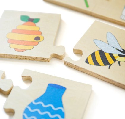 Bigjigs Toys Edukacyjne puzzle Co do siebie pasuje
