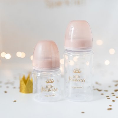 CANPOL BABIES Flasche mit weiter Öffnung Royal Baby 240 ml rosa