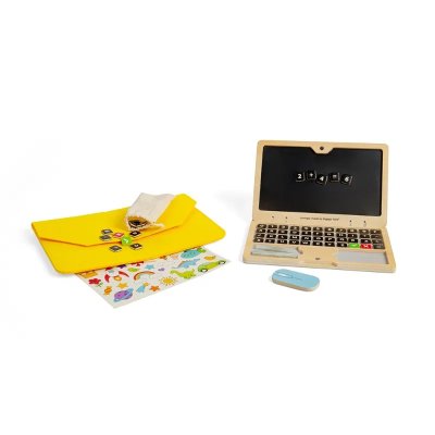 Bigjigs Toys Computador Portátil Magnético de Madeira