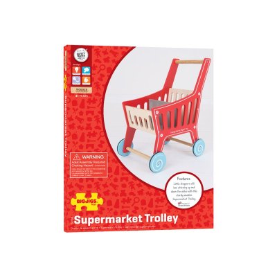 Bigjigs Toys Holz Einkaufswagen Supermarkt