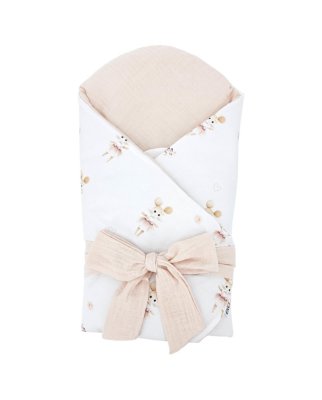 EKO Muslin Filt med kokosinsats och rosett Ballerina Mouse 75x75cm