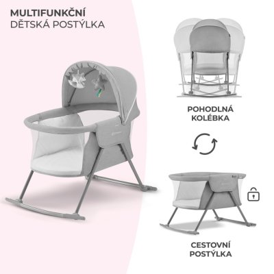 KINDERKRAFT Posteljica 3 v 1 Lovi Grey