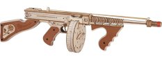 RoboTime 3D Drewniane mechaniczne puzzle Pistolet maszynowy Thompson