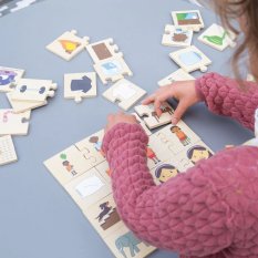 Bigjigs Toys Edukacyjne puzzle Co do siebie pasuje