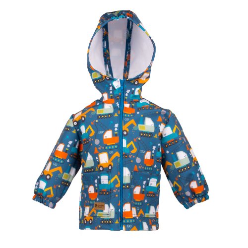 Gyermek softshell kabát membránnal Monkey Mum® - Játékos építkezés, 2. minőség - 98/104-es méret