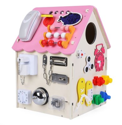2Kids Toys Activity Board Häuschen Rosa