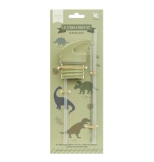A Little Lovely Company - Bouchon, brosse et paille pour gourde en acier inoxydable - Dinosaures