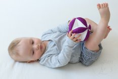 MyMoo Montessori úchopový míček - Tečky/růžová