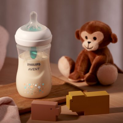 Philips AVENT Láhev Natural Response s ventilem AirFree 260 ml, 1m+, medvěd