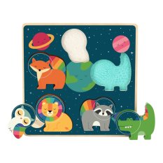 Vilac Rakosgató puzzle Állati űrhajósok