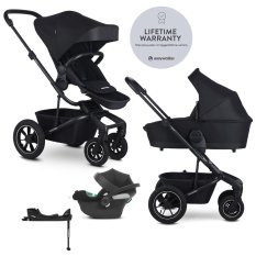 EASYWALKER Kombikinderwagen Harvey⁵ 2in1 Midnight Black LITE AIR +CYBEX Aton B2 i-Size, Base