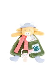 Doudou Set cadou Văcuță de pluș Aneth cu suport pentru suzetă 19 cm