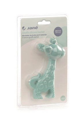 JANÉ Anneau de dentition girafe en silicone pâle