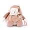 Doudou Coffret cadeau Ours polaire en peluche avec anneau 30 cm rose
