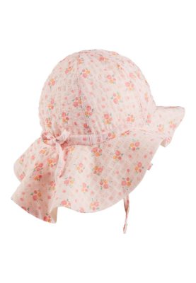 STERNTALER Kapelusz z osłoną karku do wiązania z filtrem UV 30 kwiaty dziewczynka 43 cm-5-6 m