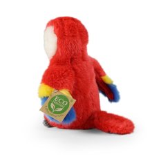 Rappa Plyšový papagáj Ara 16 cm červený ECO-FRIENDLY