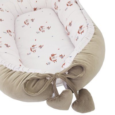 EKO Babynest bomull sammet Fox 90x60cm