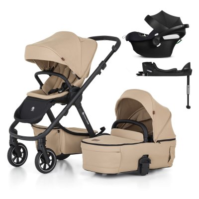 PETITE&MARS SET Kočárek 4v1 ICON Mocha Beige LITE RWS + CBX By CYBEX Aton B2 i-Size