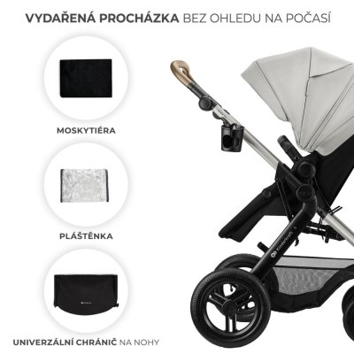 KINDERKRAFT Kombikinderwagen 3in1 Moov 2 XL Air Grey