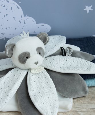 Doudou Set cadou - jucărie panda de pluș 26 cm