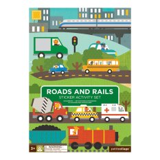 Petit Collage Autocollants Réutilisables avec Scène Voitures et Machines