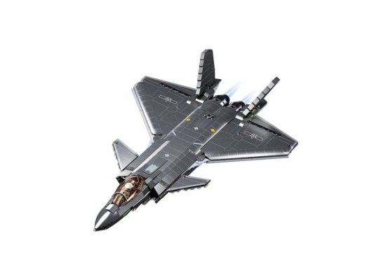 Sluban Army Model Bricks Avião Invisível J-20 com revestimento metálico