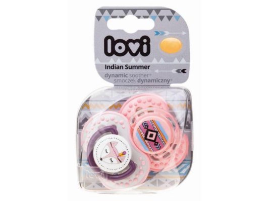 LOVI Silikon-Schnuller dynamisch Girl Indian 6-18m 2 Stk