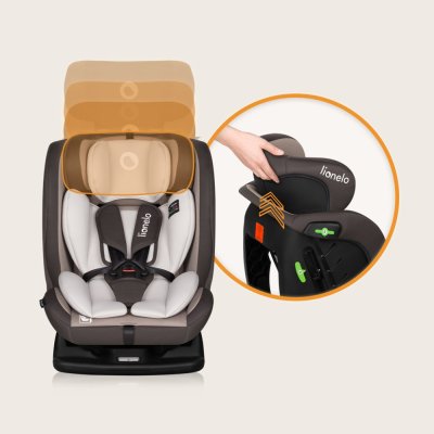 LIONELO Seggiolino Auto Aart i-Size (40-150 cm) Beige Latte