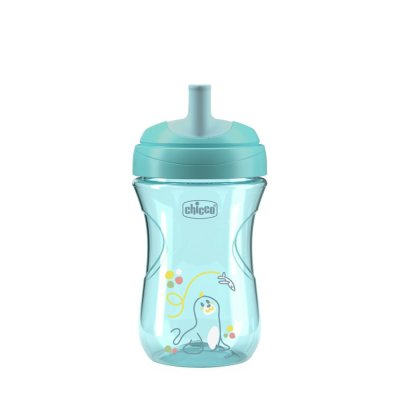 CHICCO Šalica Advanced sa slamkom teal, 12mj+