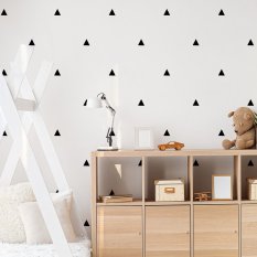 Triangles in black color - wall stickers